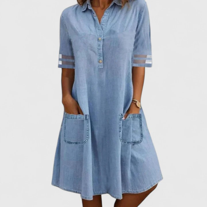 Brittany | Vestido vaquero que acentúa la figura