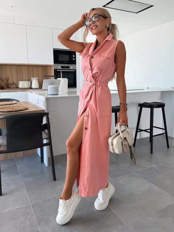 Isabelle | Vestido Maxi de Denim
