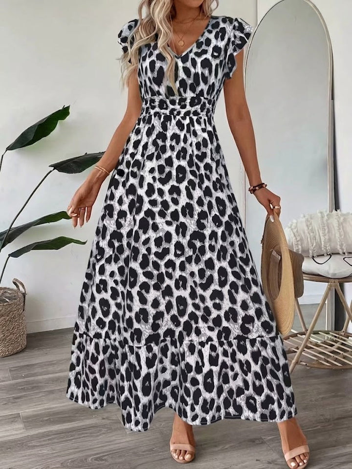 Candela | Vestido maxi barroco con escote en V