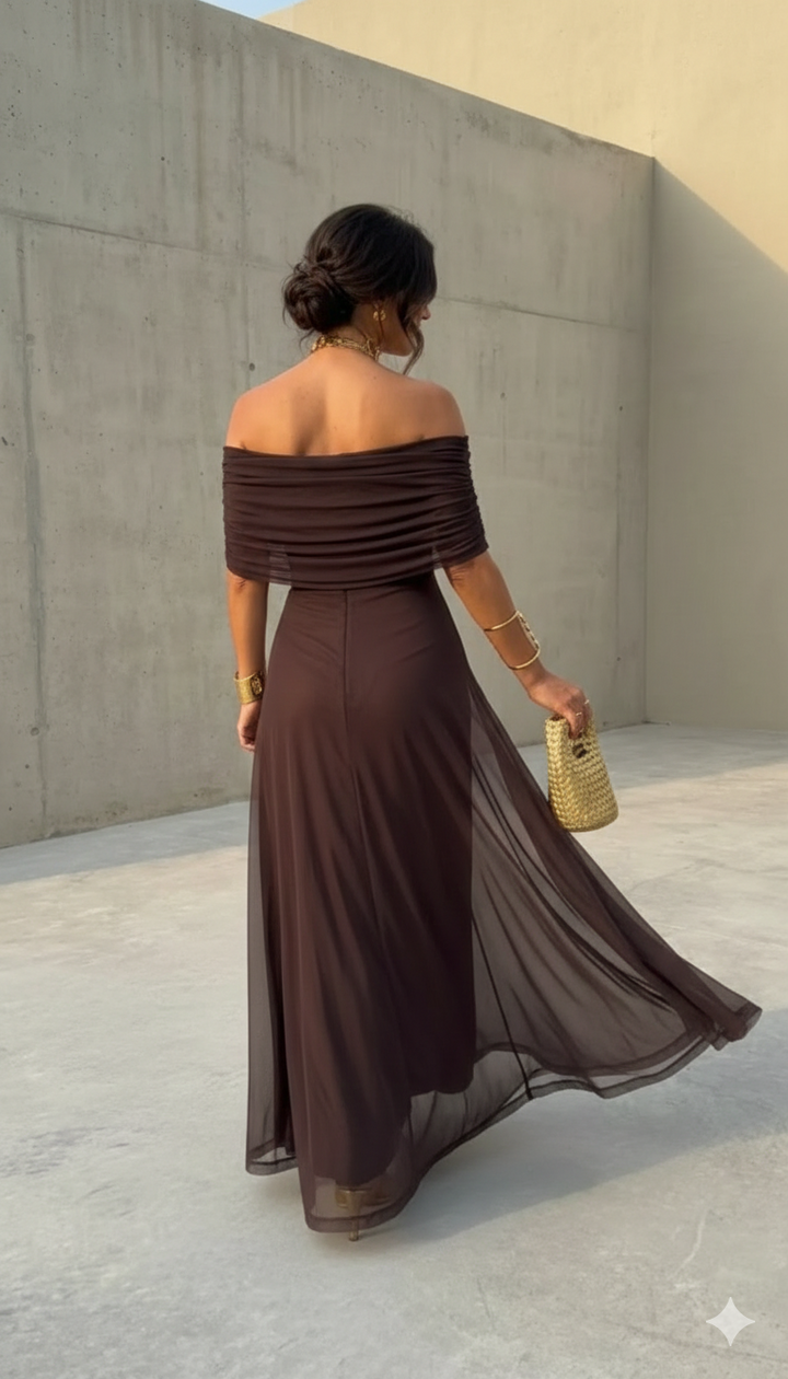 Uma | Vestido largo fluido con diseño elegante