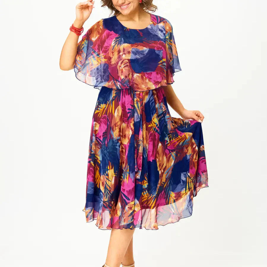 Aitana | Vestido midi con estampado vibrante