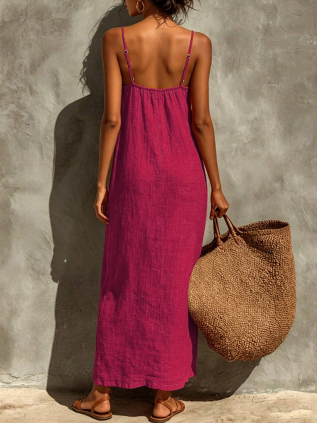 Elena's| Vestido de color sólido