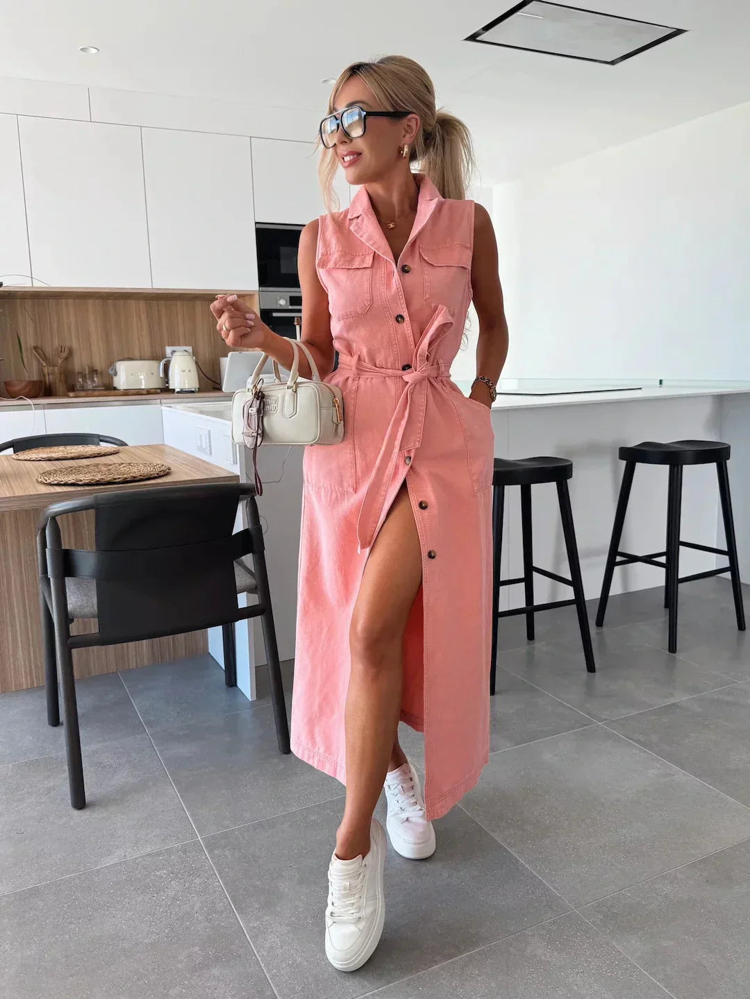 Isabelle | Vestido Maxi de Denim