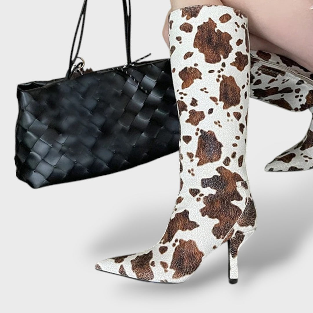 Botas Altas de Cuero Mujer Estilo Cowboy
