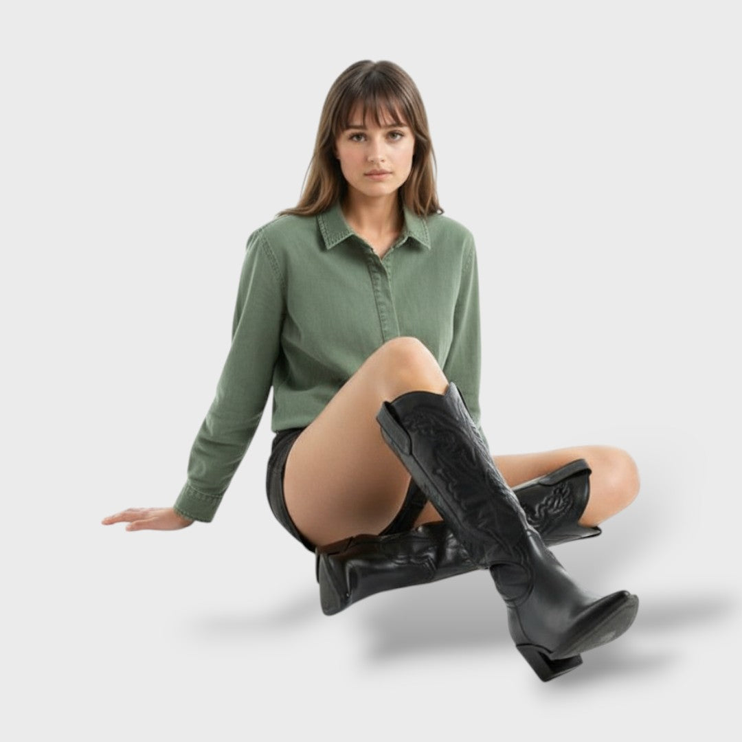Botas Vaqueras Altas Mujer Vintage