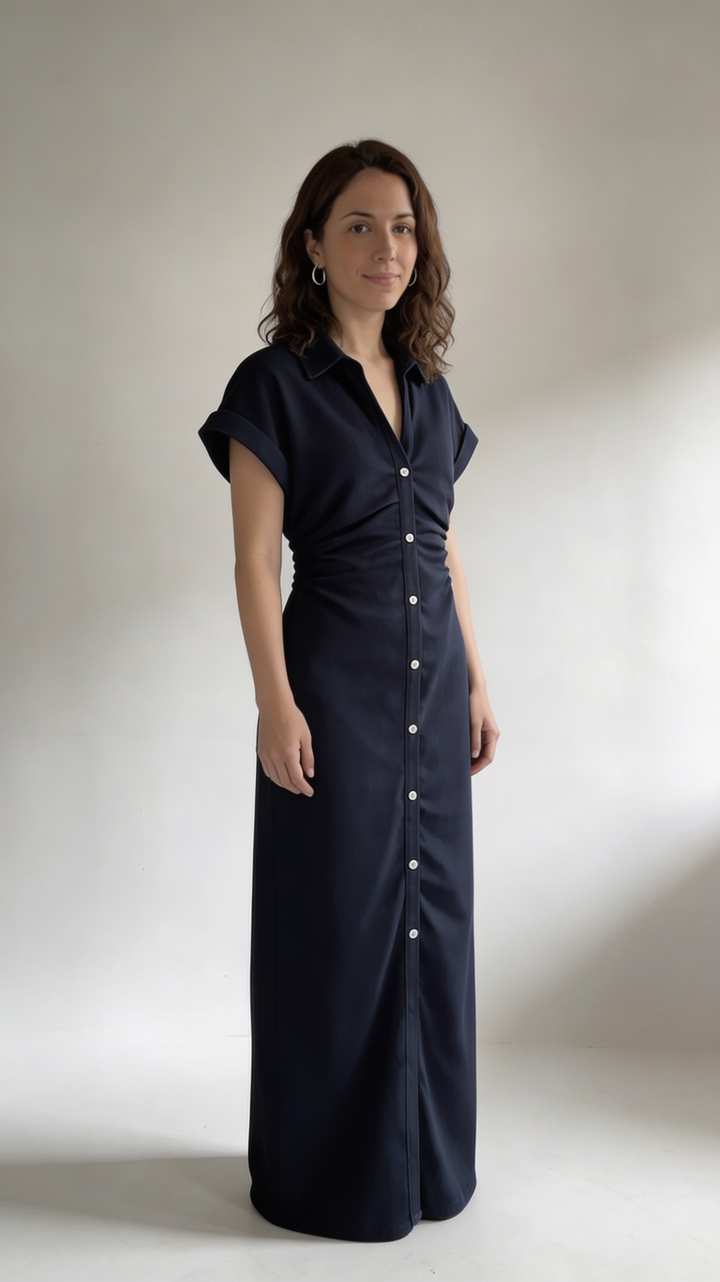 Denim | Vestido midi con botones