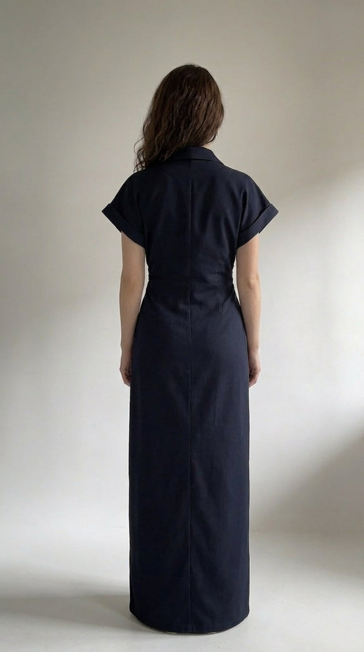 Denim | Vestido midi con botones