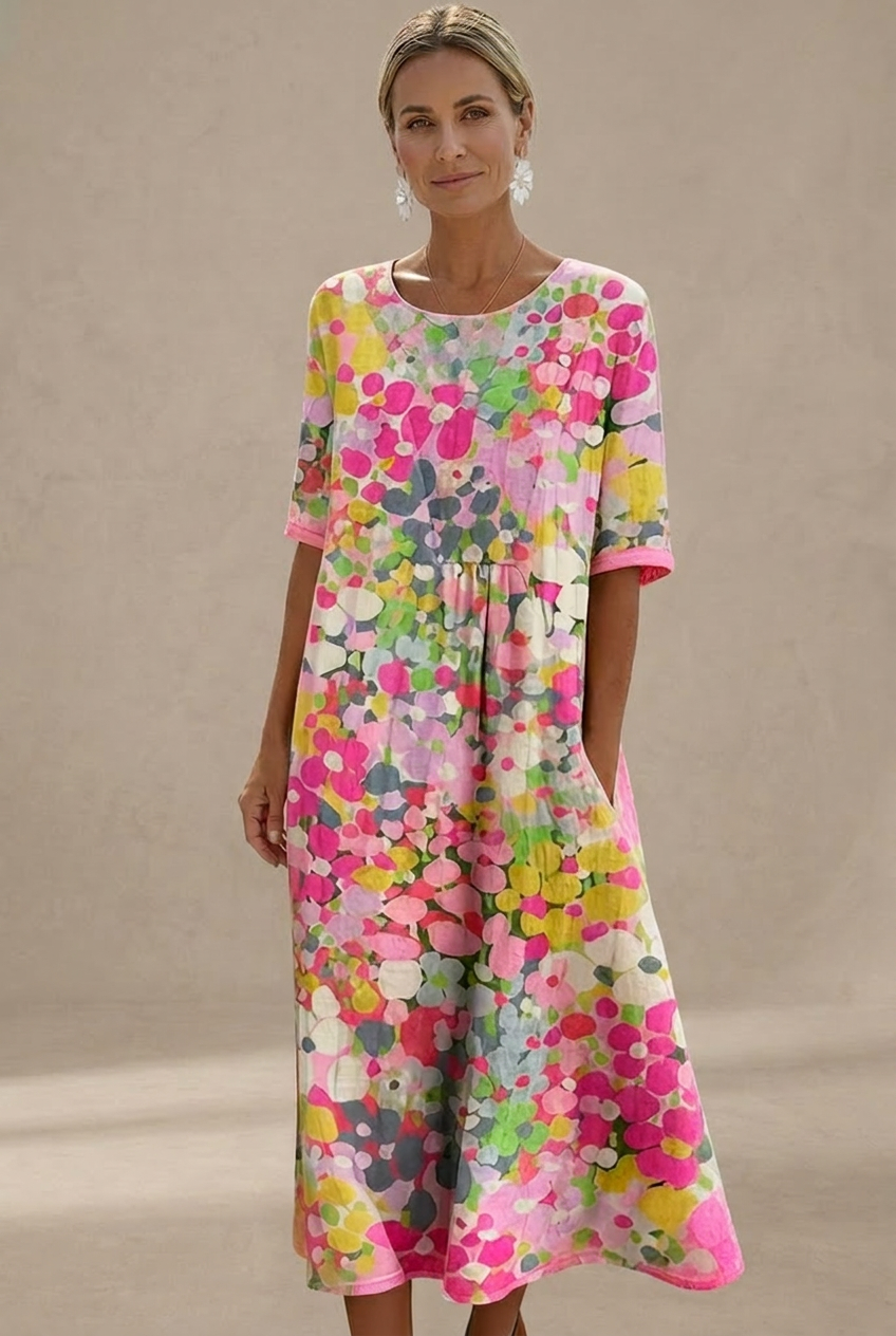Flora | Vestido midi floral suelto