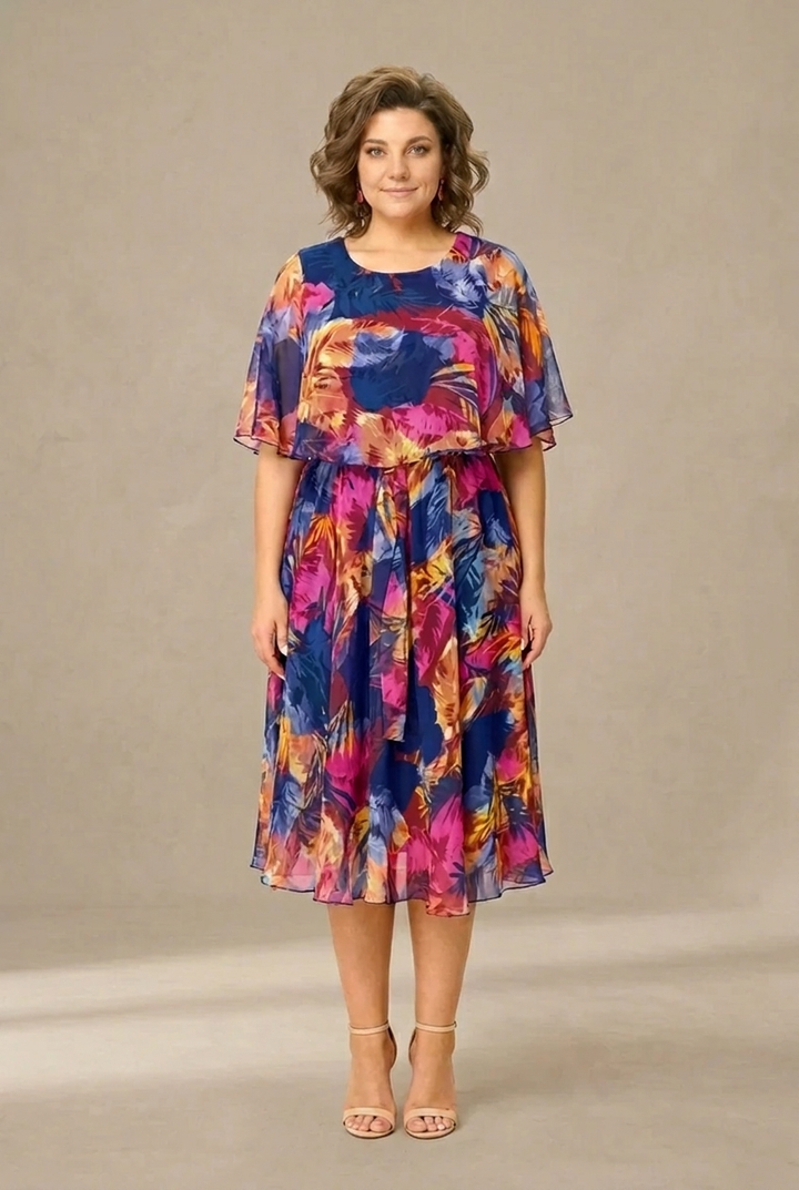 Aitana | Vestido midi con estampado vibrante