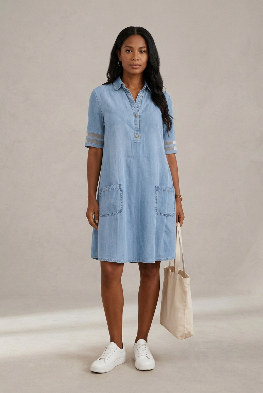 Brittany | Vestido vaquero que acentúa la figura