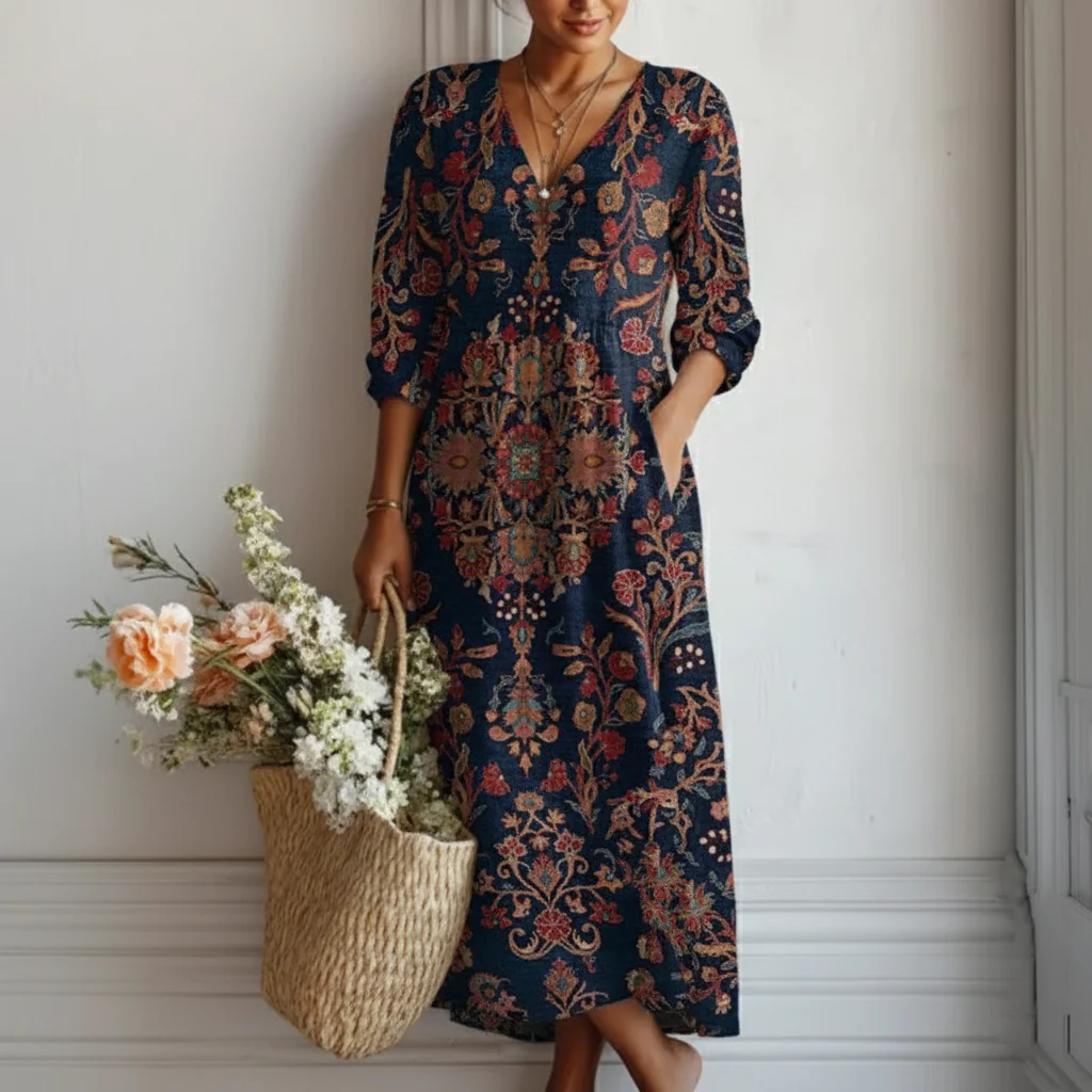 Leire | Vestido Largo De Estilo Etnico