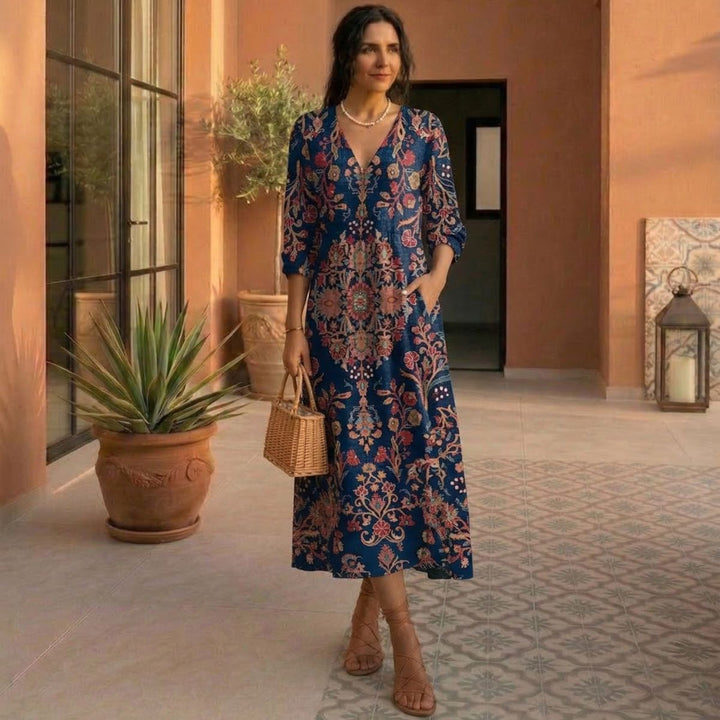 Leire | Vestido Largo De Estilo Etnico