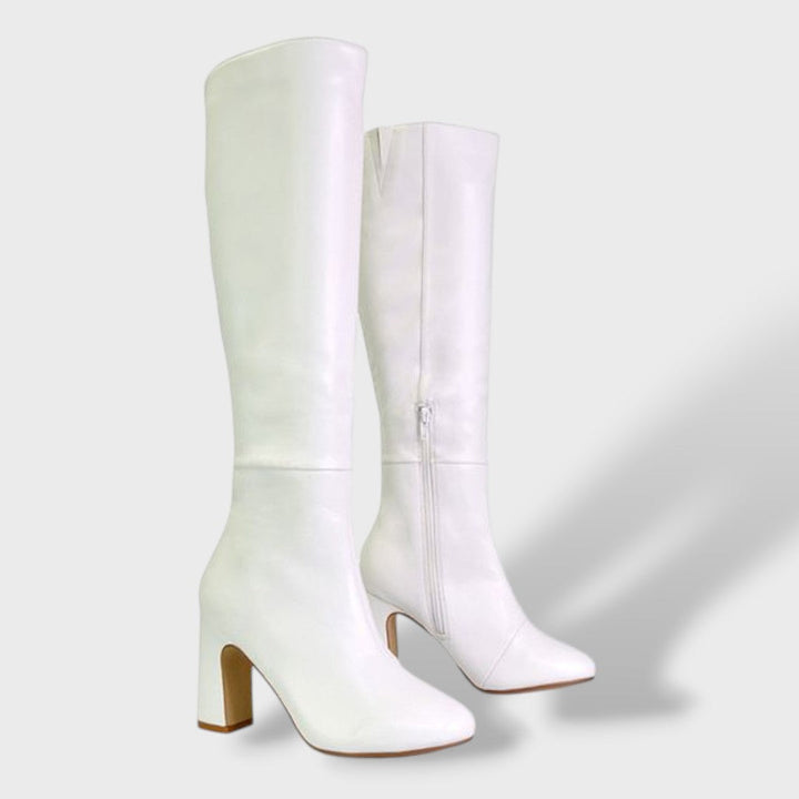 Botas Altas Mujer Tacón Ancho Elegantes