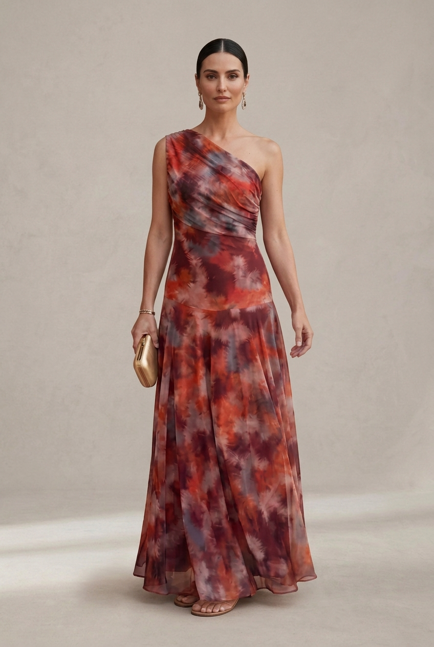 Uma | Vestido largo fluido con diseño elegante