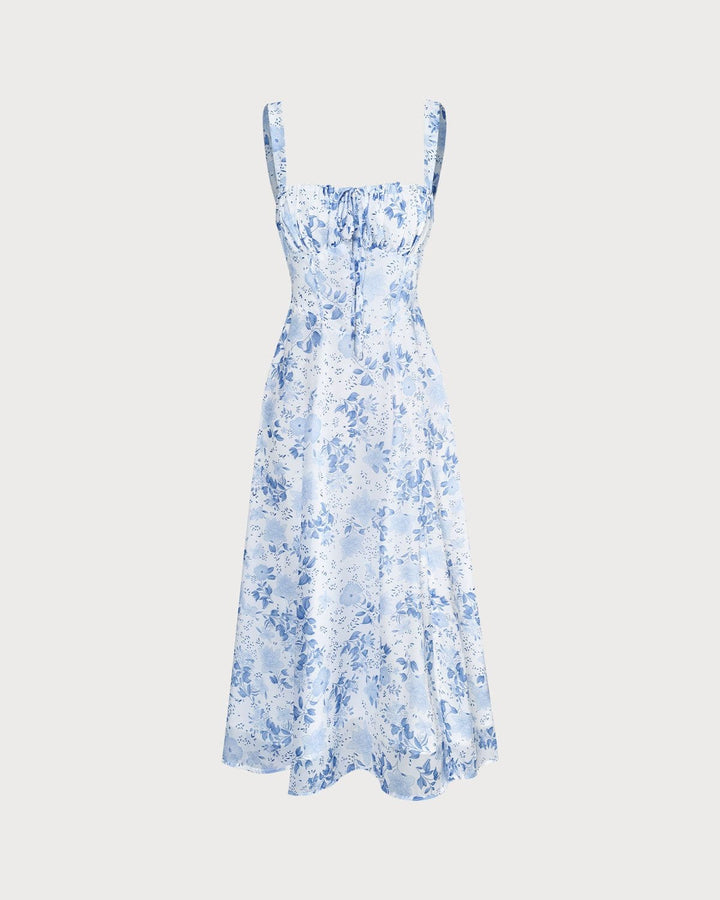 Floral | Vestido Azul