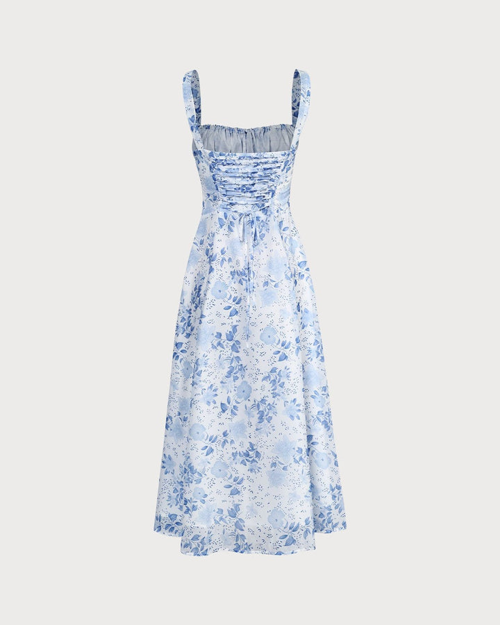 Floral | Vestido Azul